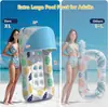 Sillón Inflable para Agujero de Agua con Respaldo Asiento Flotante para Tomar el Sol Toldo Cama Flotante Cama de Playa Plegable