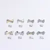 Joyería para Uñas Cyber Celebrant Mariposa Corbata Diamante Super Brillante Diamante Triangular Aleación Lazo Oro y Plata Decoración de Uñas Diamante