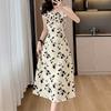 Vestido Sexy de Verano con Volantes Estampado sin Espalda sin Mangas para Mujer Amazon Transfronterizo Pg3687