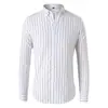 Camisa Amazon de cuatro vías elásticas, color natural, con botones para hombre, manga larga, color liso, ropa para hombre transfronteriza, corte ajustado, moderna, business casual, envío gratis