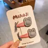 Pinza para el cabello de tela dulce versátil para niños estilo coreano para niñas, pasador rojo con lazo de mariposa, accesorio para el cabello