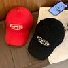 Gorra de béisbol con letras rojas de Corea del Sur para mujer, primavera y verano, parte superior profunda, cara grande, pequeña y suave para hombre