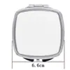 Espejo de Maquillaje por Sublimación DIY Foto Personalizada Transferencia de Calor Forma de Corazón Lámina de Aluminio para Sublimación Doble Cara en Blanco Maquillaje