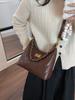 Bolsa Feminina Retro Nova Outono 2025 Transfronteiriça Bolsa de Braço com Corrente de Losango Bolsa Transversal Pequena Feminina Estilo Fragrância
