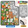 Manta de Siesta con Graffiti Engrosada de Lana de Cordero Venta Caliente Transfronteriza Manta para Niños DIY Doble Cara Creativa Hecha a Mano Manta para Colorear