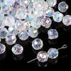 Cuentas de cristal transparentes con forma de corazón de melocotón, color AB, con superficie cortada, hechas a mano, para pulsera y collar. AliExpress