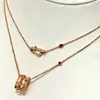 Collar Versátil de Lujo de Oro de 18 Quilates para Mujer de Gama Alta con Tacto Premium, Regalo Perfecto para Novia, Collar con Cierre de Herradura de Rubí Edición Limitada Fred