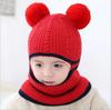 Chapéu infantil outono e inverno à prova de vento chapéu de lã de peça única proteção para as orelhas cachecol protetor chapéu de bebê infantil masculino e feminino