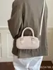 Bolsa Única com Textura para Mulheres, Novo Modelo 2026, Pequena Bolsa Quadrada com Padrão Trançado, Bolsa de Ombro e Transversal Estilo Vintage