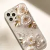 Funda Protectora Transparente Flor de Champán Anticaída Adecuada para Serie Iphone15/16/17 Promax/14