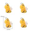 Accesorios DIY colgante de resina pato amarillo abeja pequeña oso rosa dona dinosaurio huevo escalfado piruleta