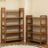 Expositor multi-camadas prateleira de armazenamento cozinha de chão doméstico nan bambu simples pequeno estreito estante de livros estante de lanches prateleira de armazenamento