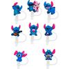 8 Tapas de Goma Suave para Popote con Puntadas Azules para Vaso con Asa de 40 oz Taza de Hielo para Coche Cubierta de Popote Tapa Antipolvo Linda