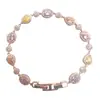 Pulsera de gemas con forma de gota de agua de caramelo arcoíris, pulsera tesoro estilo Donglai, pulsera tesoro de gota de agua de lujo ligero de alta gama