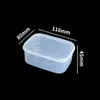 Caixa para Conservar Alimentos Caixa Plástica Transparente Caixa Retangular de Grau Alimentício Caixa de Armazenamento Selada Refrigerada Caixa de Armazenamento Comercial com Tampa