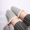 Calcetines de estilo coreano miu a rayas verticales hasta la rodilla, calcetines de estilo japonés JK Lolita ballet para otoño/invierno, perfectos con botas, calcetines largos