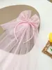 Venda quente tiara de coroa infantil Princesa doce laço rede véu para fotografia de noiva tiara adorno de cabeça feminino decoração