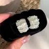 Brincos Brancos de Luxo Leve Estilo Francês com Artesanato Intricado, Acessórios de Orelha Frescos e Sofisticados para o Verão