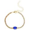 Pulseira Europeia e Americana Ins Zircônia Verde Simples Quadrada Moda Exagerada Personalidade Esmeralda Corrente Cubana Corrente Grossa Pulseira