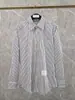 22 anos primavera e verão TB Oxford manga longa carcela fita dupla braçadeira camisa branca camisa de manga curta