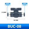 Conector pneumático BUC-08 válvula manual HVFF-10 válvula de interruptor manual 4/6/12/14/16 mão giro rápido em linha reta