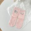 Meias femininas de algodão assimétricas AB, meias de cano médio, novo estilo, cor fresca, tubo curto fino, todas as meias femininas de estilo acadêmico