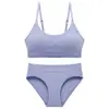 Conjunto de Camisola Base Sin Aros para Mujer, Sin Marcas, Tallas Grandes, Acolchado, Sexy, Ropa Interior para Dormir Boca Abajo, Delgada
