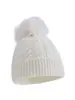 Novos estilos de outono e inverno de gorros infantis de tricô trançado, disponíveis na Amazon para vendas transfronteiriças, em cores sólidas com pompons, proporcionando calor e proteção contra o vento