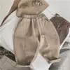 Calça Masculina Estilo Coreano Novas Roupas de Outono para Crianças Calça Casual Versátil e Fashionável Costura Pespontada Cor Sólida Solta Calça Longa Outono Tendência