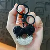 Chaveiro Coração Cheio de Diamantes Vazado Criativo Diamante Amor Chaveiro de Carro Portátil Pingente de Bolsa para Estojo de Fone de Ouvido