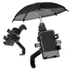 Soporte para Teléfono de Navegación para Vehículos Eléctricos Aleación de Aluminio Motocicleta Bicicleta Soporte para Repartidor con Parasol Antivibración