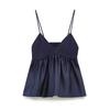 Camisola de punto interior de primavera para mujer Camisola de punto con costuras de cuello en V americano azul oscuro para mujer Chaleco de punto de calle