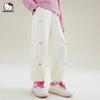 Pantalones deportivos IP Merlot Otoño para Niñas 2025 Nuevo Mediano y Grande Pantalones Adornados con Lazo para Niños