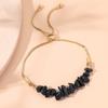 Pulseira Distintiva de Cascalho Natural Estilo Coreano Puxar Ajustável Moderna Linda Pulseira de Gema Menina Joia Bonita