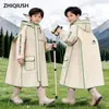 Estudiantes de Primaria y Secundaria, Niños y Niñas, Poncho de Lluvia de Cuerpo Completo, Impermeable Infantil, Impermeable Infantil Grande con Espacio para Mochila