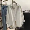 Nova Camisa Plus Size para Mulheres Primavera e Outono 2026, Top Solto Espessado Estiloso, Jaqueta de Trabalho de Comprimento Médio