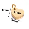 Acero Inoxidable Pulido en Punto Etiqueta Pequeña Corazón Redondo Ovalado Rectangular Colgante Se Puede Personalizar con Texto Patrón