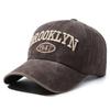 Gorra de béisbol lavada simple de nuevo estilo, gorra vintage para mujer con letras bordadas, gorra informal para el sol para hombre.
