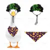Peruca Afro Divertida Bicolor para Pets Peruca Cacheada de Palhaço Universal para Gatos, Cachorros e Patos para Festas de Feriado e Sessões de Fotos