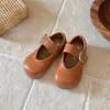 Sapatos de couro femininos estilo coreano 2026 primavera e outono novos sapatos de princesa infantis sapatos Mary Jane de sola macia para meninas