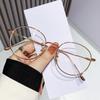 2023 nuevo anti-luz azul TikTok hombres y mujeres mismo estilo liso todo-partido liso gafas se pueden equiparar con montura de gafas para miopía Celebridad de Internet