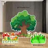 Héroe Lluvia Llega Sima Guang Rompe el Jarrón Atrezo Juego Fondo Tablero KT Guardería Bosque Árbol Grande Actuación Infantil Leide Zhu