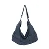 Bolsa de Lona de Mezclilla Casual de Gran Capacidad para Mujer 2026 Primavera Nueva Moda Tendencia Simple Hombro Cruzada
