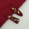 Accesorio Rojo Original para el Cabello de Año Nuevo, Pinza de Pelo de Felpa para Mujer, Pinza Lateral de Gama Alta, Pasador, Pinza para Flequillo, Accesorio para el Cabello