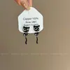 Clipe de Orelha de Gatinho Preto Desenho Animado Fofo com Gotejamento de Óleo Sem Hélice para Mulheres, Brincos de Gatinho Preto Doces, Simples, Modernos e Personalizados
