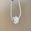 Collar de flores de perlas retro francés moda dulce tendencia cadena clavícula nuevo collar corazón de niña para combinar con todo venta al por mayor