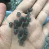 Cuentas de ábaco de jade natural de agua azul hielo con agujero grande, anillo de jade pequeño, pulsera espaciadora, cuentas espaciadoras de joyería antigua DIY