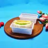 Caja de embalaje para sándwich individual/doble rollo de pollo para sándwich alimentos horneados de grado alimenticio caja de embalaje desechable al por mayor
