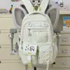 Mochila Fofa Estilo Cartoon Ins Bolsa de Ombro Duplo Estilo Academia para Meninas Mochila Leve de Grande Capacidade para Alunos do Ensino Fundamental II e Médio