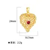 Collar Colgante Corazón Hueco Incrustado con Diamantes de Zirconia Transfronterizo Materiales de Accesorios Colgante Individual para Hacer tú Mismo